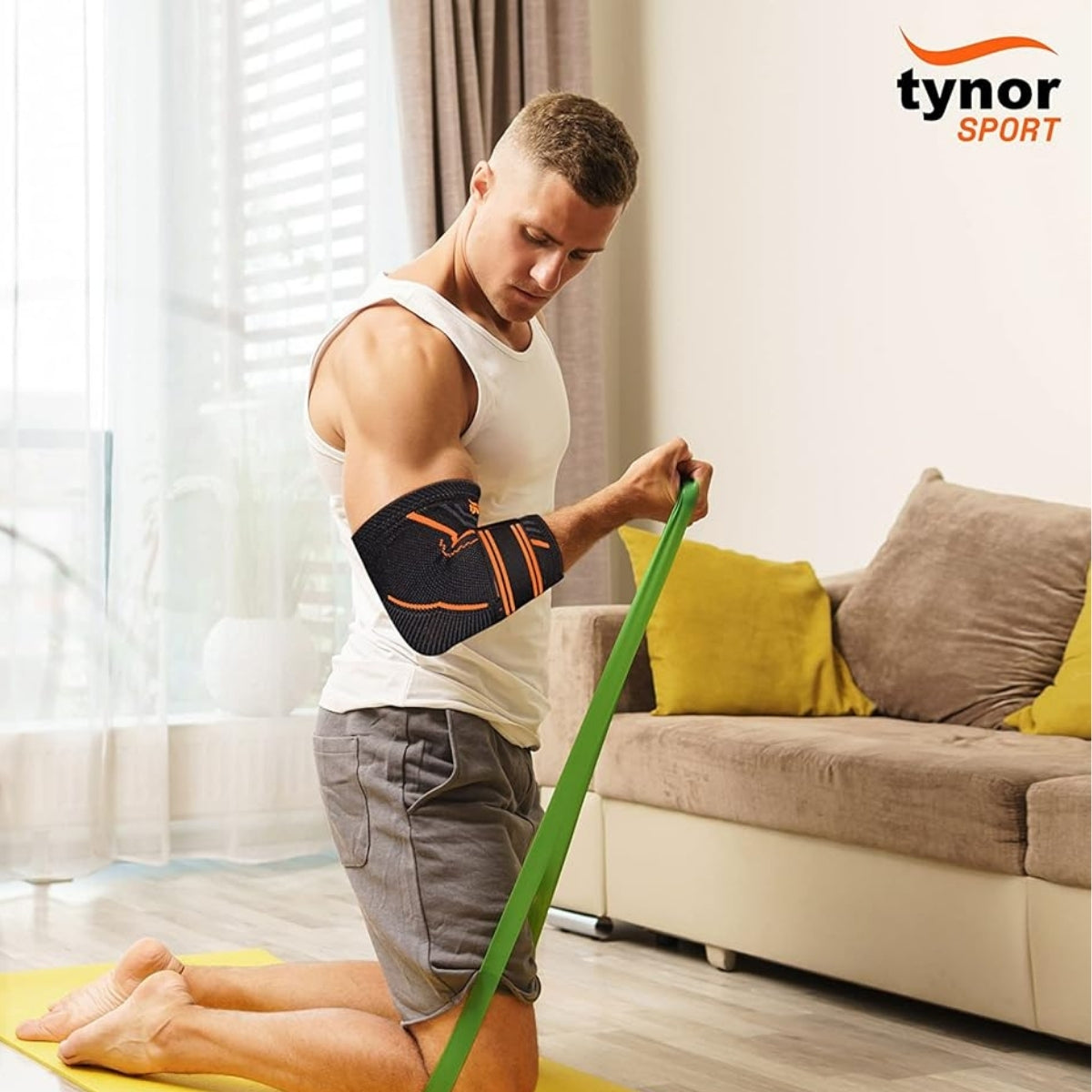 Codera Elastica Compresion Tynor Air Pro Soporte Gym Pesas