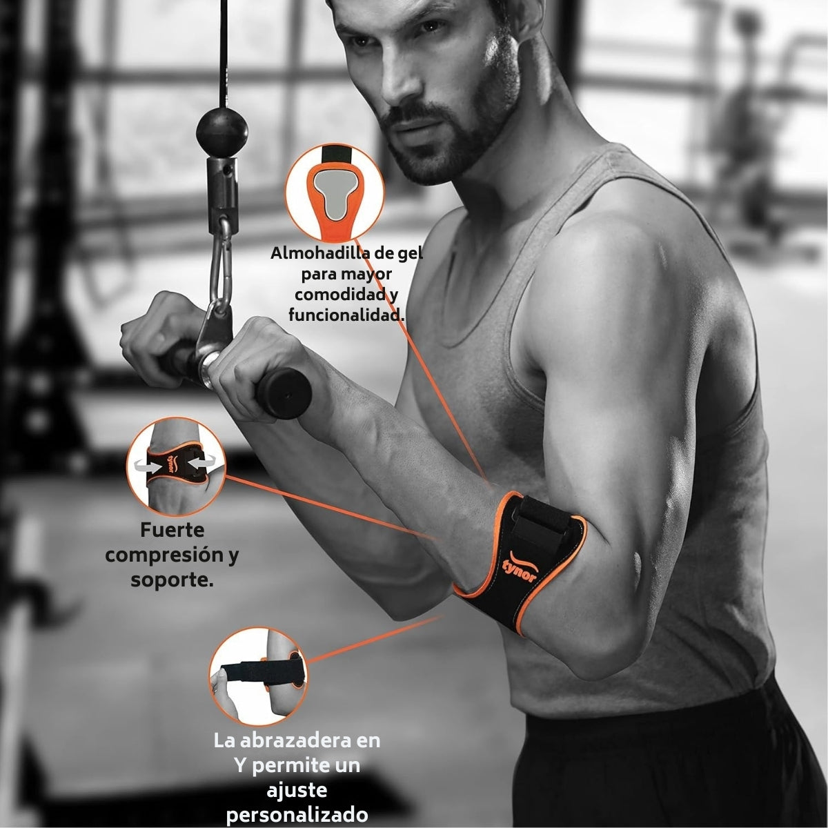 Codera Tenista Pro Tynor Apoyo Y Compresion Forma U