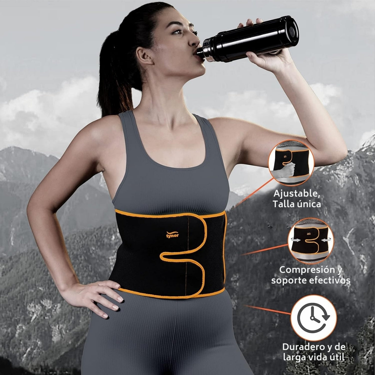 Soporte Abdominal Tynor Faja Deportiva Velcro Crossfit