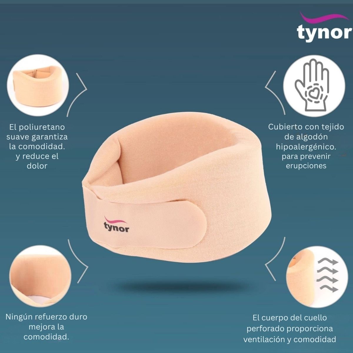 Collarin Tynor Cervical Densidad Suave Adulto Inmovilizacion