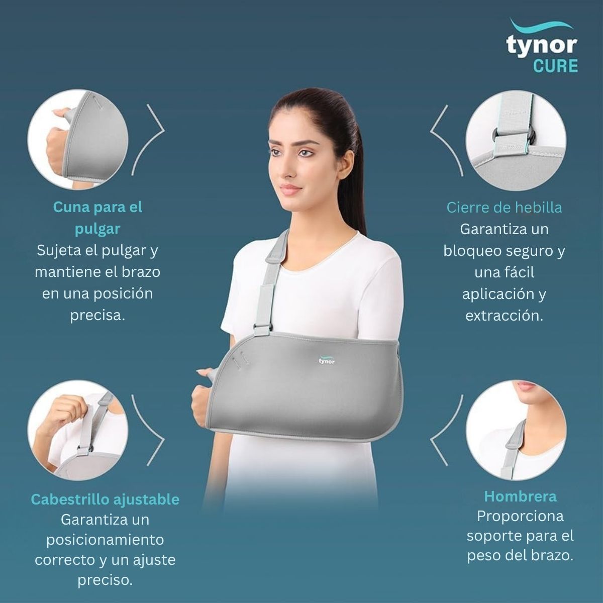 Cabestrillo Ancho Tynor Buggy Ergonomico Estabilidad Brazo