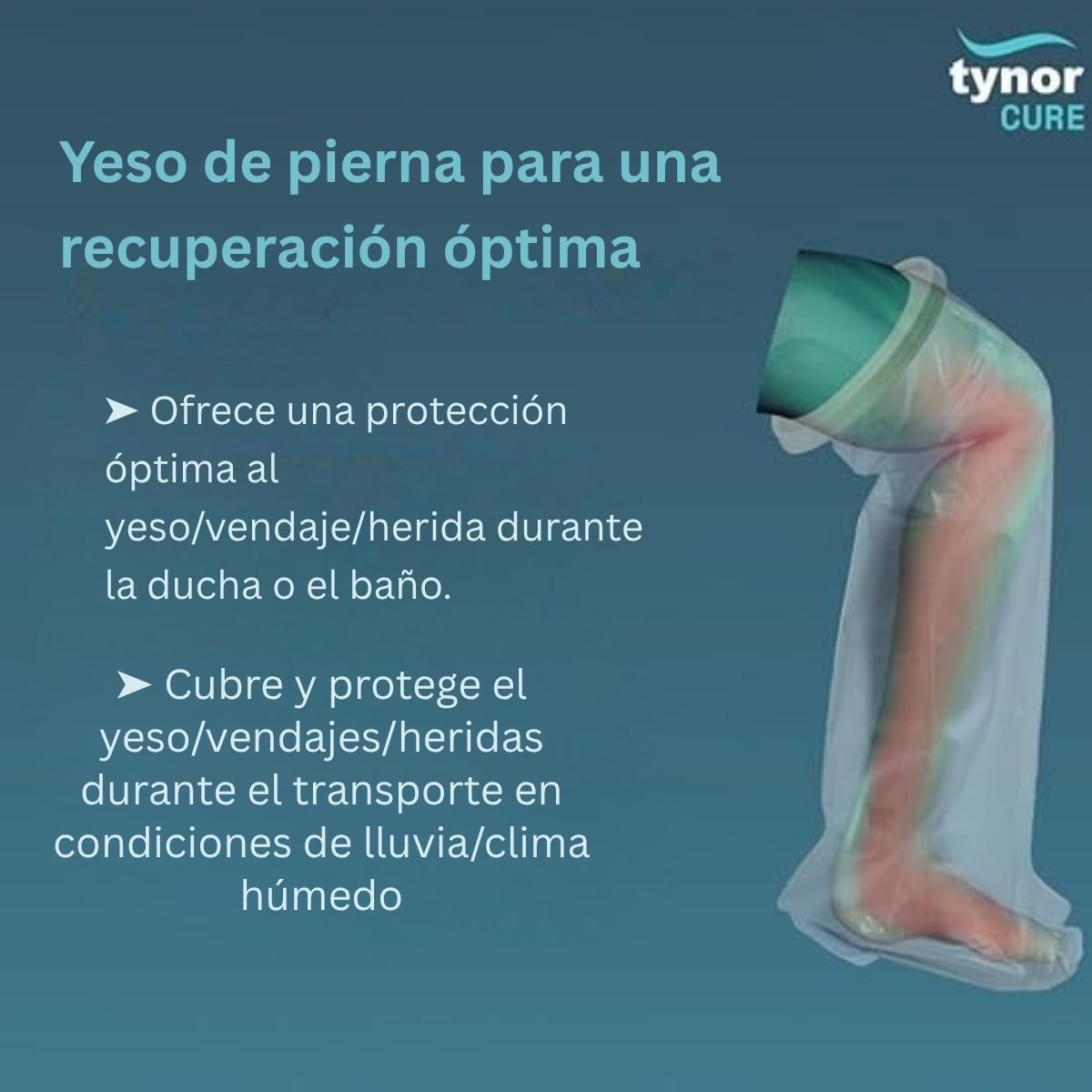 Bolsa P/Yeso Tynor Manga Pierna Impermeable Ducha Protector