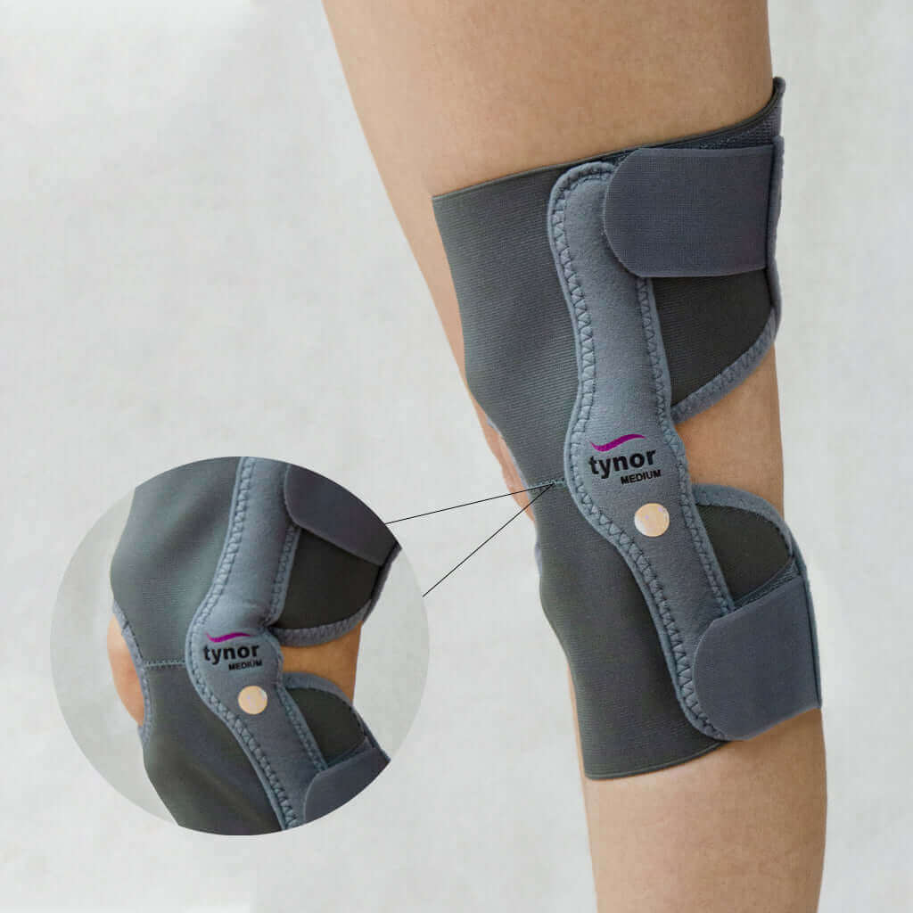 Rodillera mecánica elástica con soporte rotuliano - Producto ortopédico