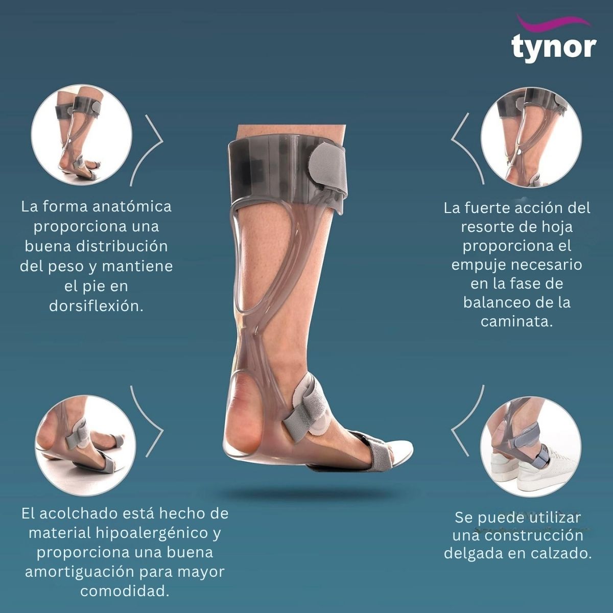 Ortesis Para Pie Tynor Tobillo Derecha Izquierda Ajustable Ortopédica