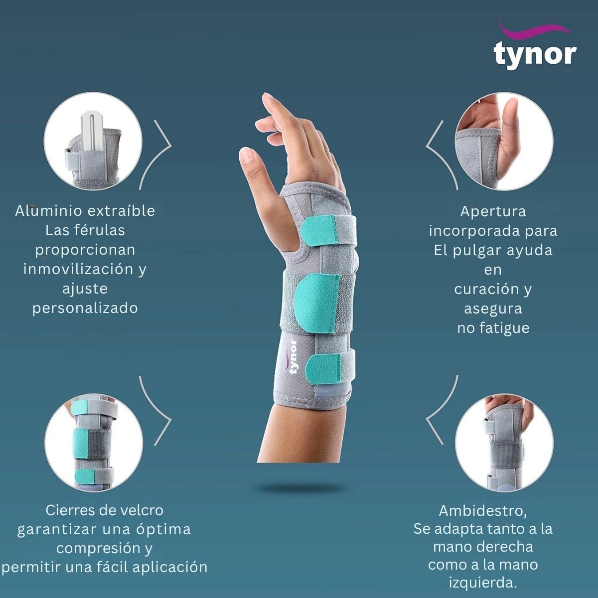 Tablilla Muñeca Tynor Ferula Amidiestra Ortopedia Elastica