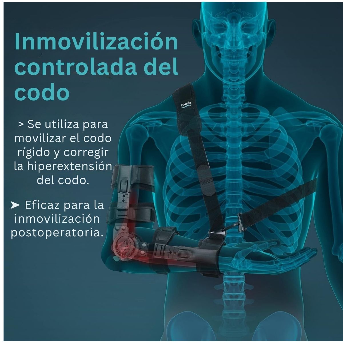 Codera Mecánica Tynor Graduable ROM Izq y Der Postcirugía
