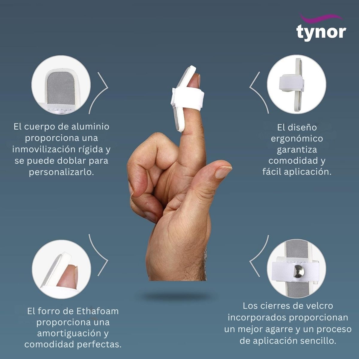 Ferula P/Dedo Tipo Martillo Tynor Ambidiestra Comodo Inmovilizador