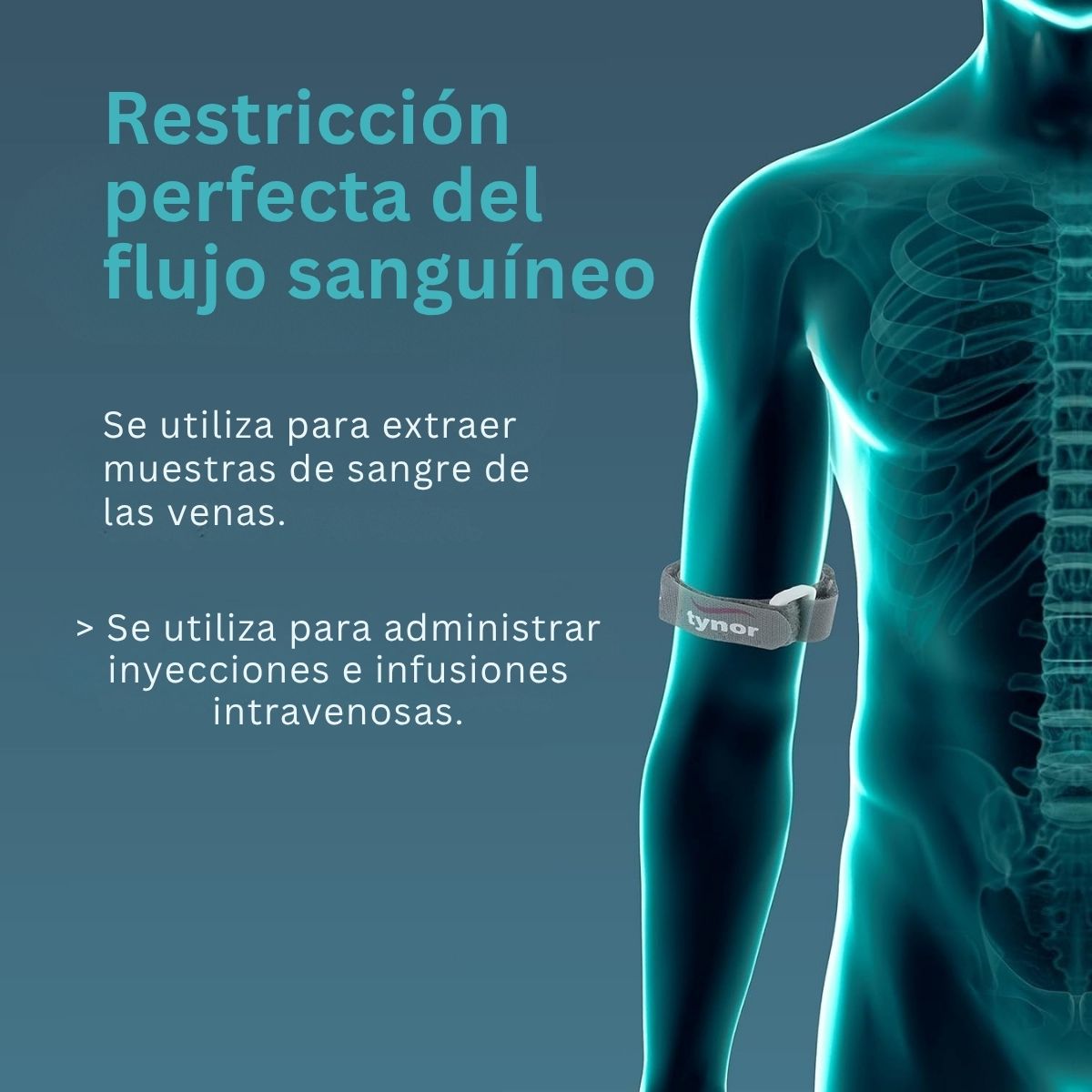 Torniquete Tynor Medico Ligadura Enfermería Ajustable Gris