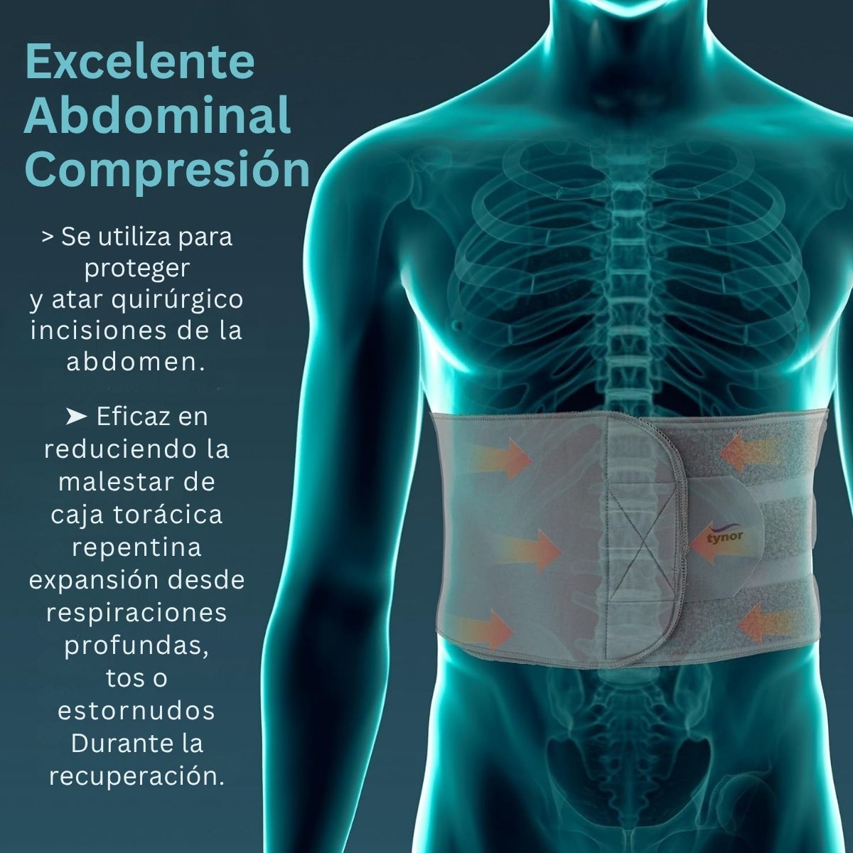 Faja Abdominal Tynor Soporte Neopreno Cierre Velcro