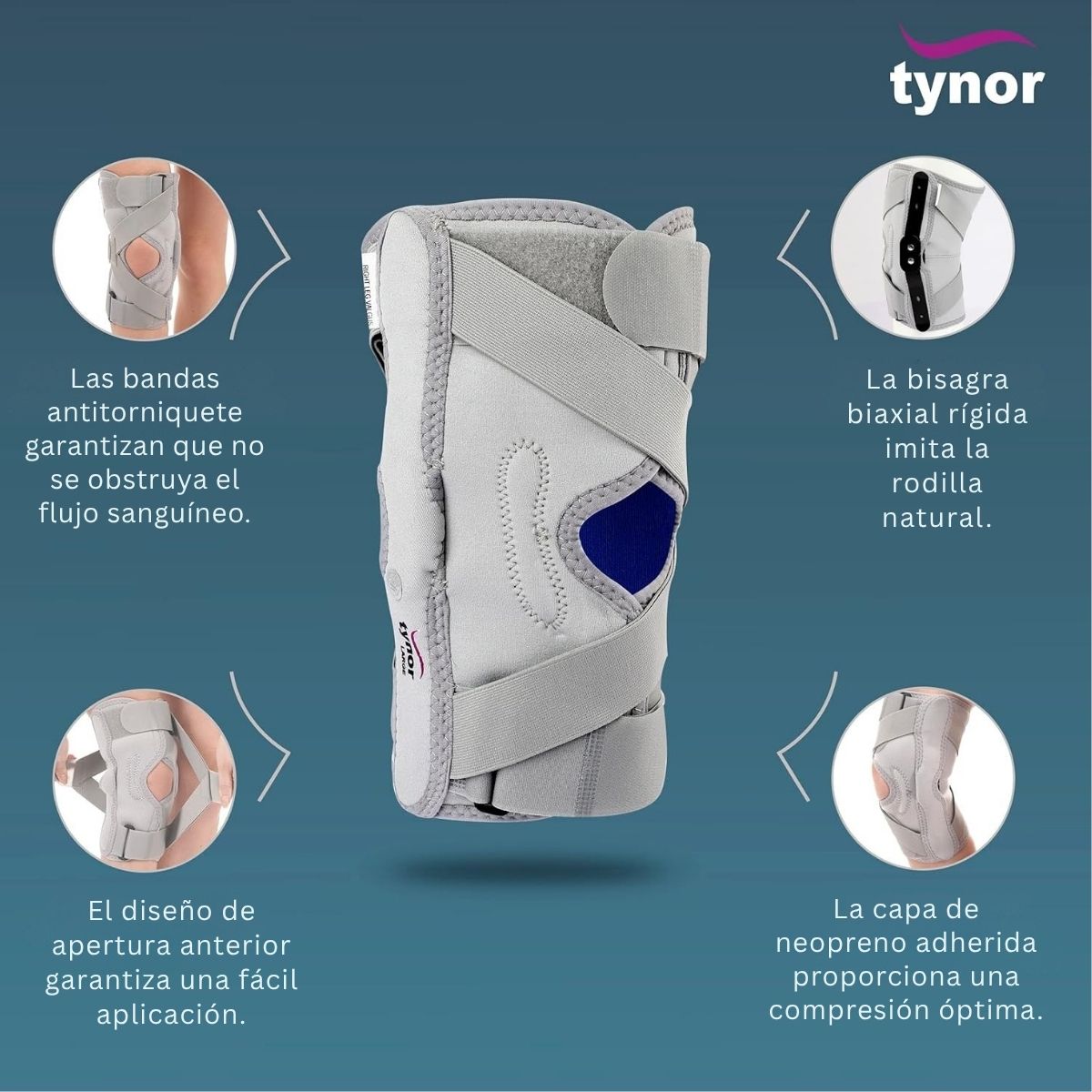 Rodillera Valgus y Varus Tynor Neopreno Izq/Der Comodo