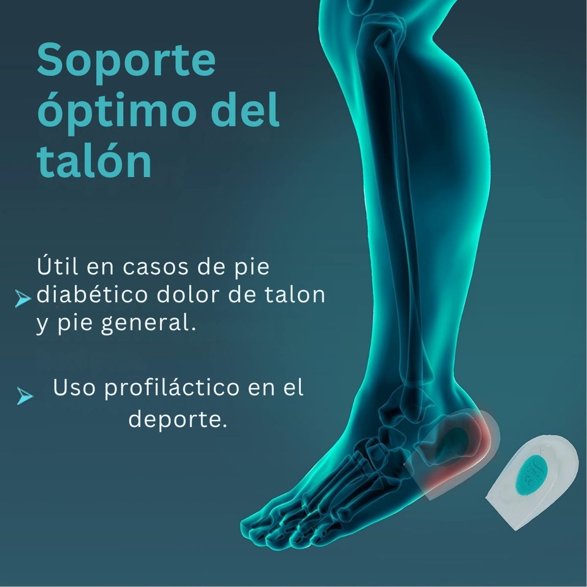 Talonera Para Espolón Tynor Ortopédica Silicon Amortiguación