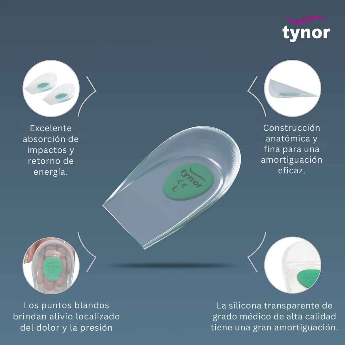 Talonera Para Espolón Tynor Ortopédica Silicon Amortiguación