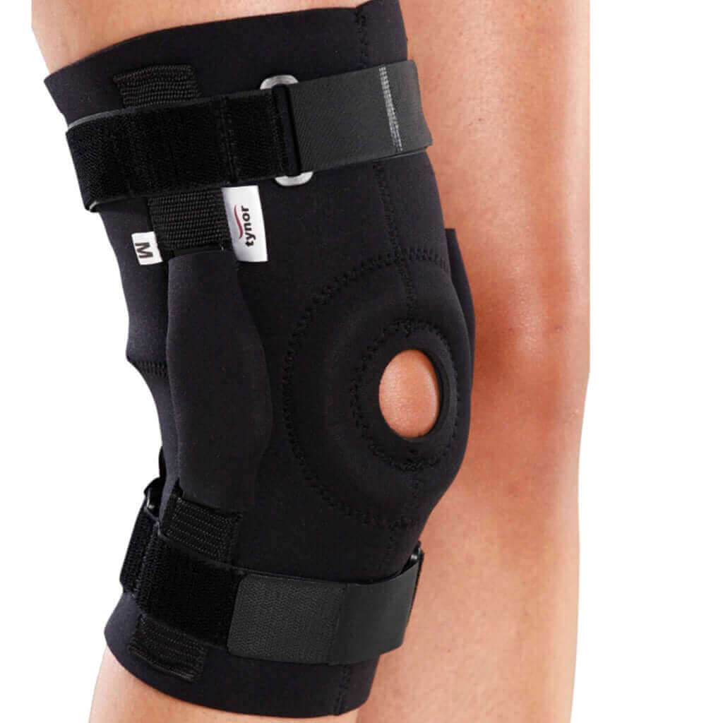 Rodillera mecánica abierta de neopreno - Producto ortopédico