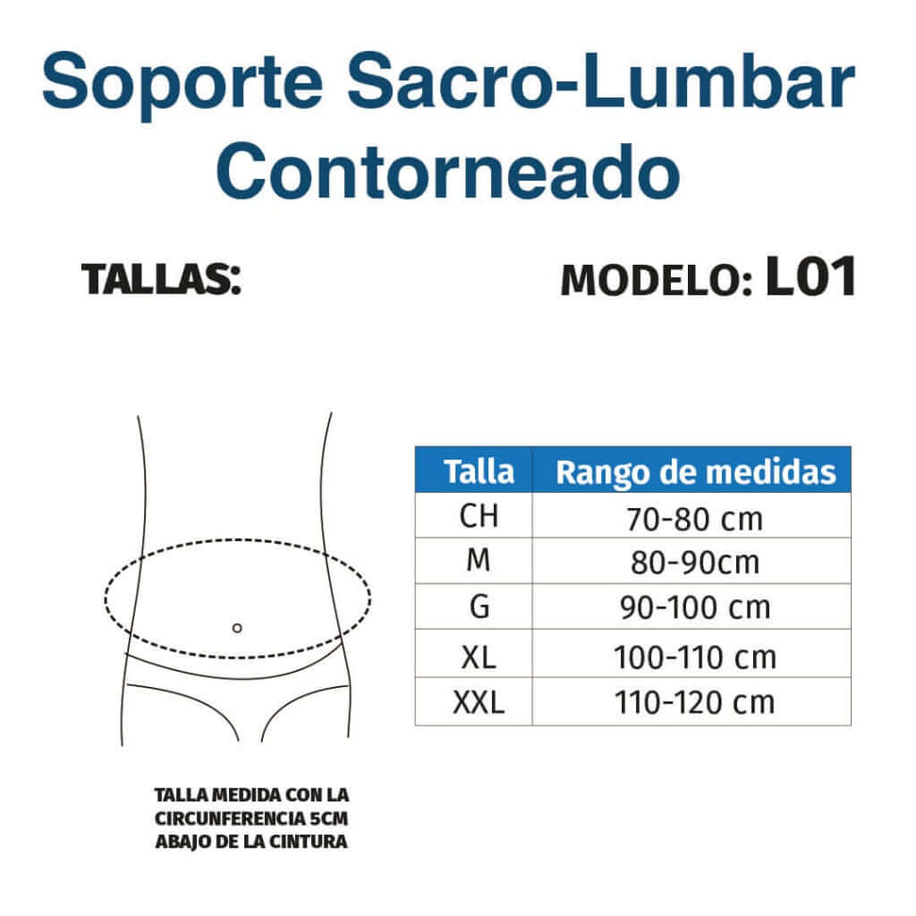 Faja Soporte Sacrolumbar Contorneado - Producto ortopédico