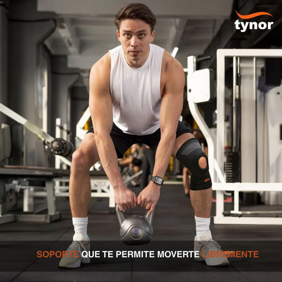 Rodillera Deportiva con soporte Rotuliano Tynor Sport