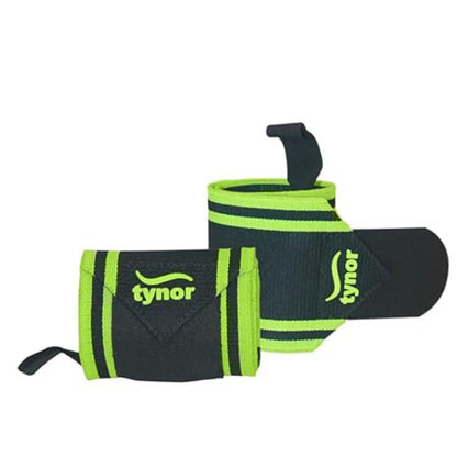 Par Muñequera Deportiva Tynor C/sujetador Pulgar Gym Neon