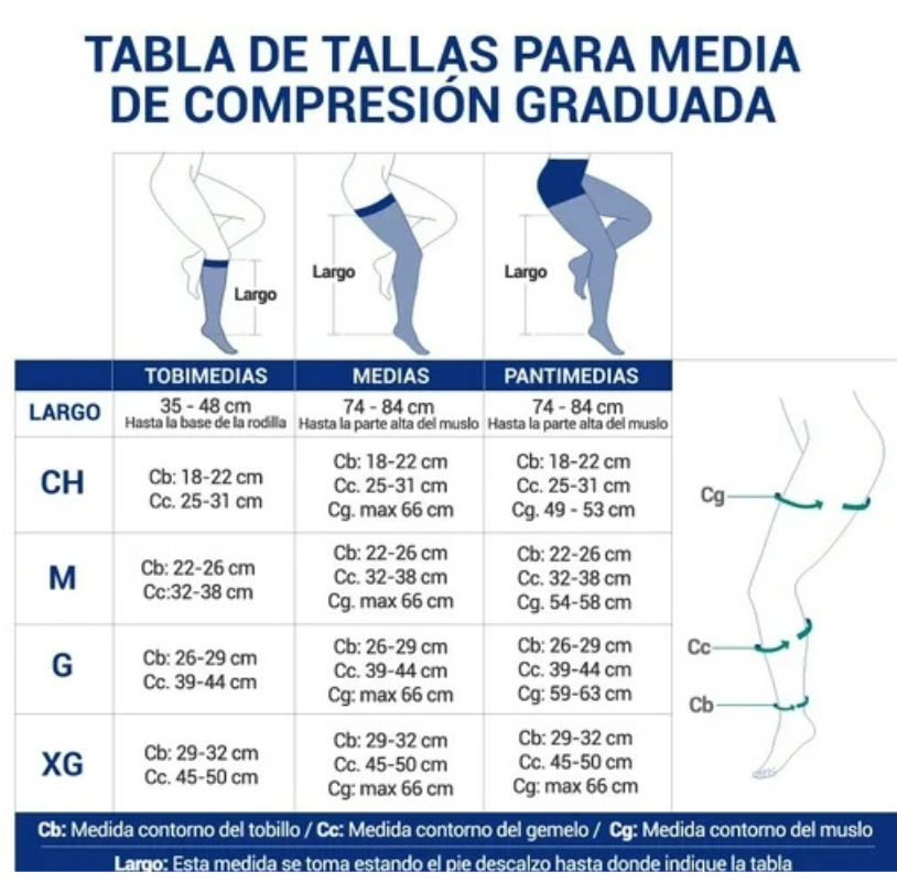 Tobimedia dama baja  compresión 8-15 mmHg