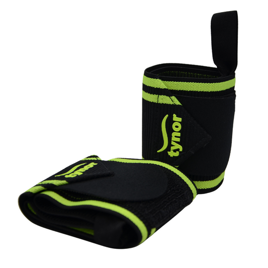 Par Muñequera Deportiva Tynor C/sujetador Pulgar Gym Neon
