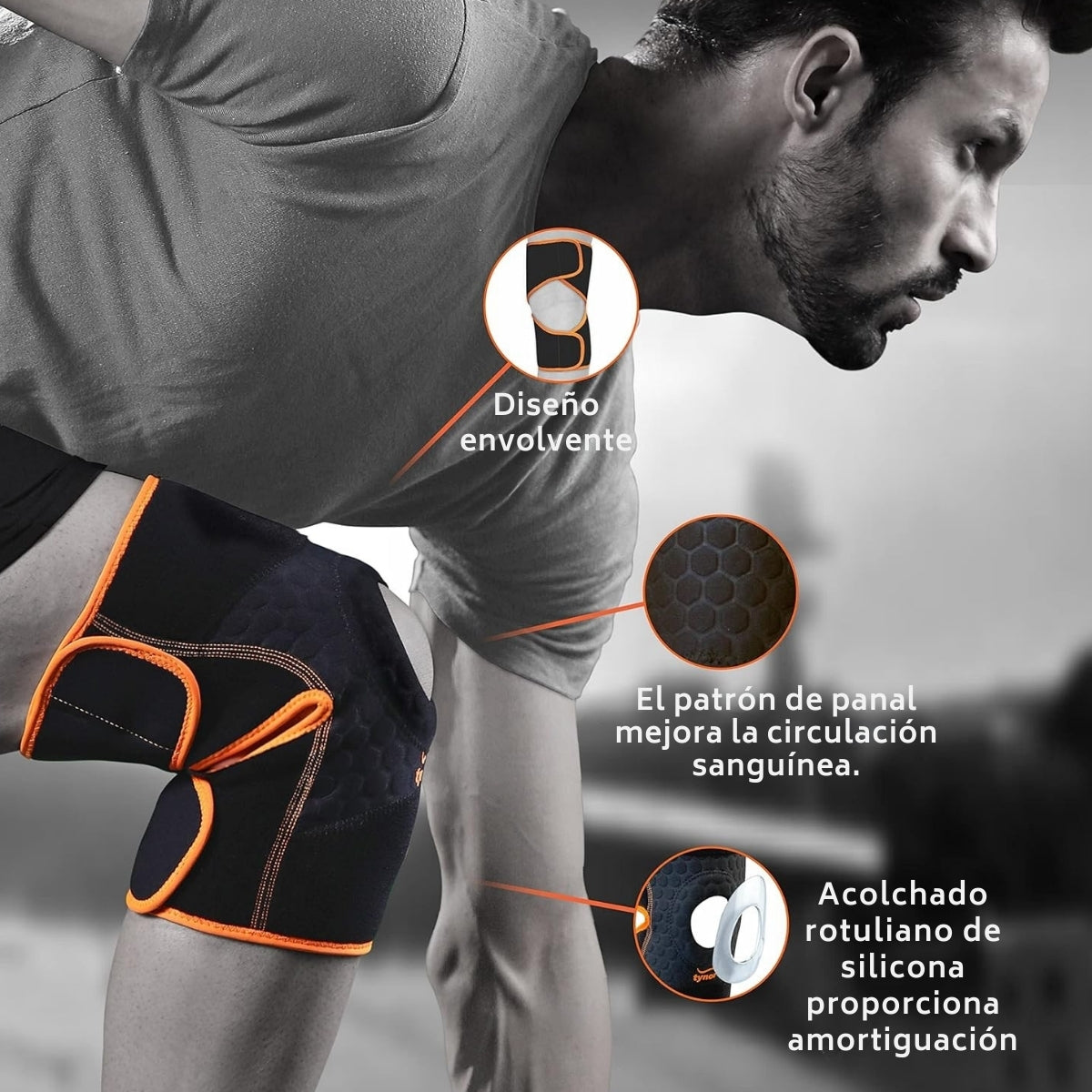 Rodillera Deportiva Tynor Airpro Neopreno Retiene Calor