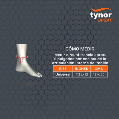 Tobillera Deportiva Tynor Compresion Ortopedica Lesion Gym