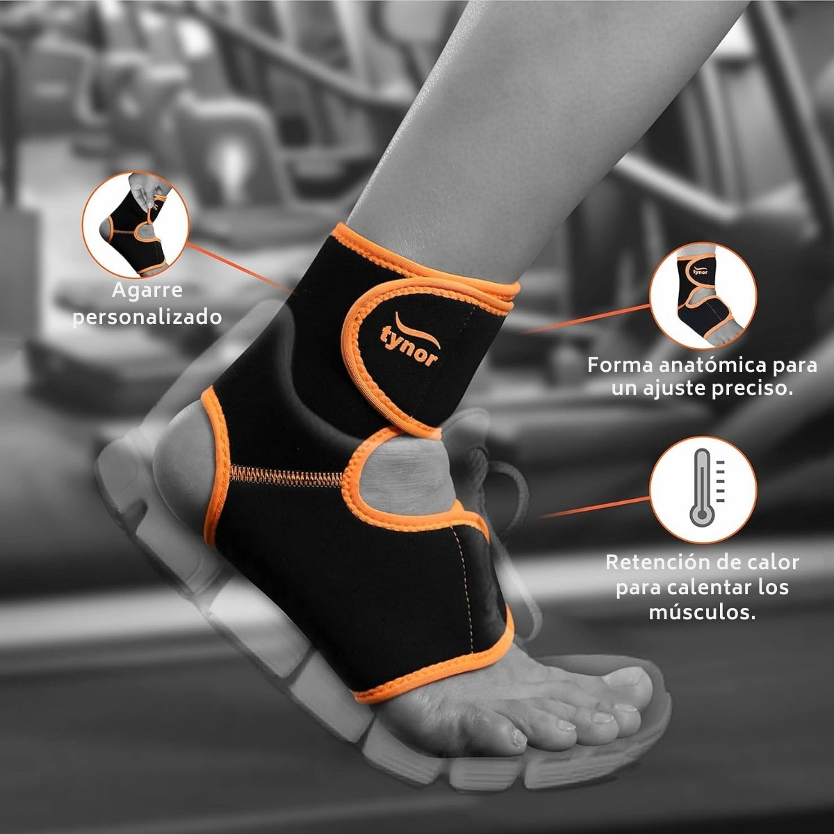 Tobillera Deportiva Tynor Compresion Ortopedica Lesion Gym