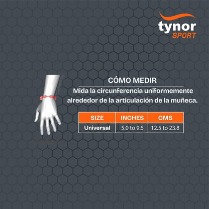 Par Muñequera Deportiva Tynor C/pulgar Gym Neon Crossfit