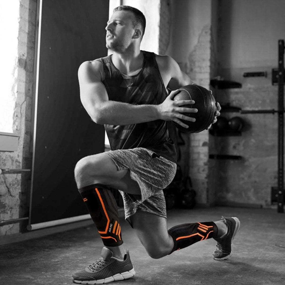 Espinillera P/gym Tynor Compresion Pantorrilla Crossfit