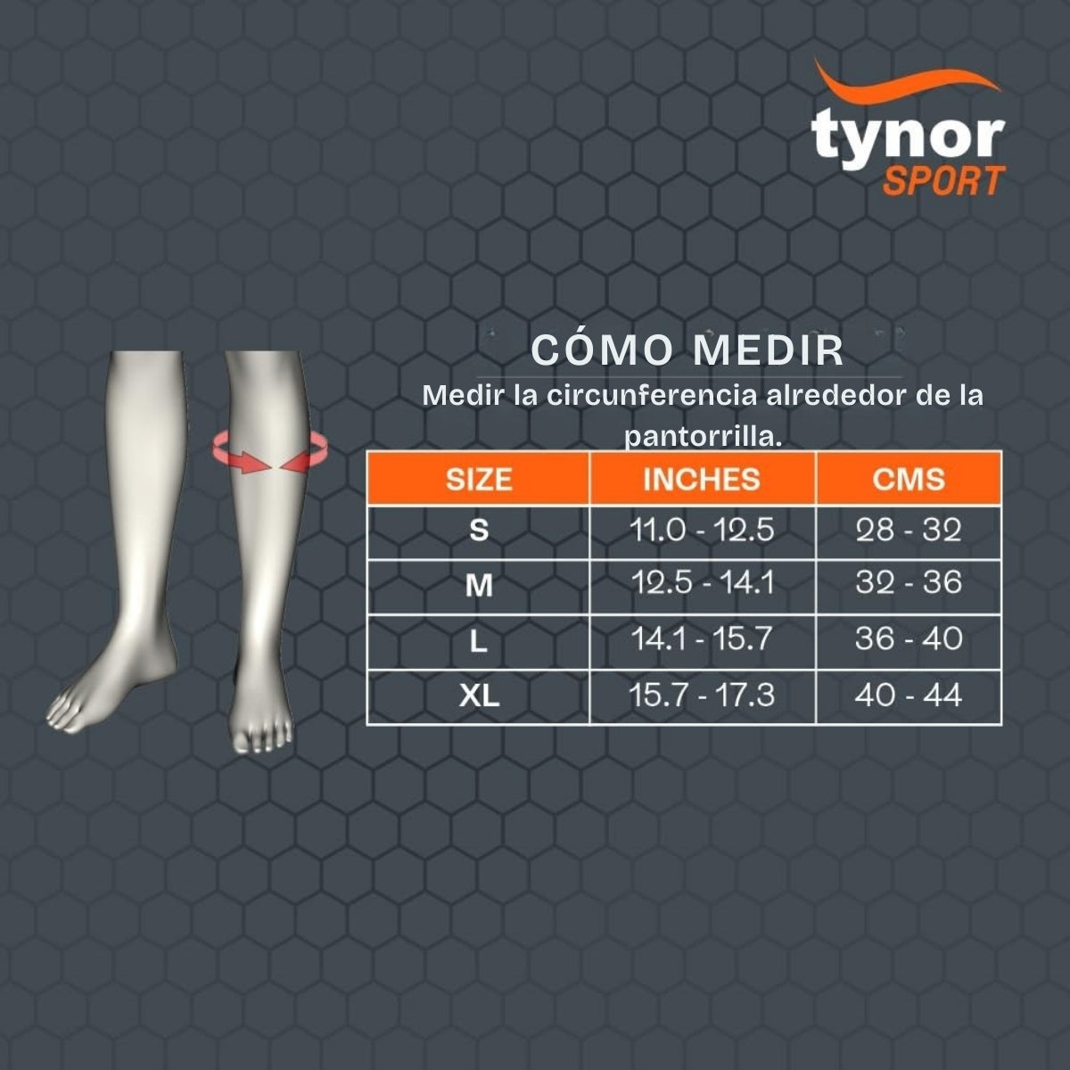 Espinillera P/gym Tynor Compresion Pantorrilla Crossfit