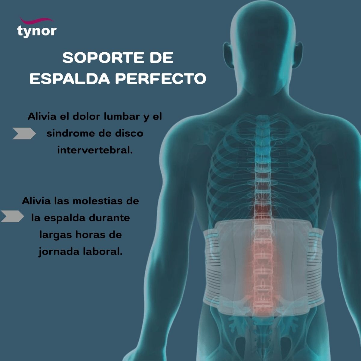 Faja Sacrolumbar Tynor Varilla Rigida Alivio Uso Diario