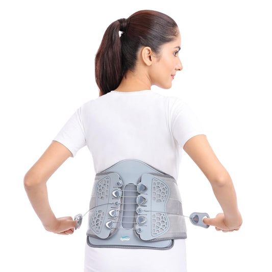 Faja Lumbar Tynor Traccion Reforzada Tipo Corset Ajustable