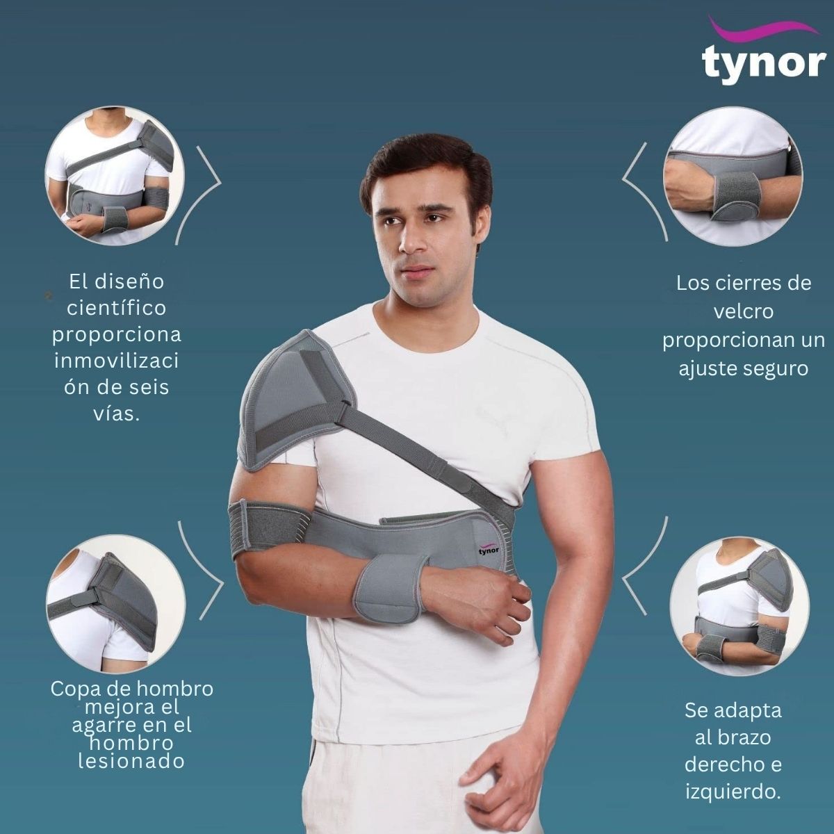 Inmovilizador D/hombro Tynor Con Soporte Ajustable Elastico