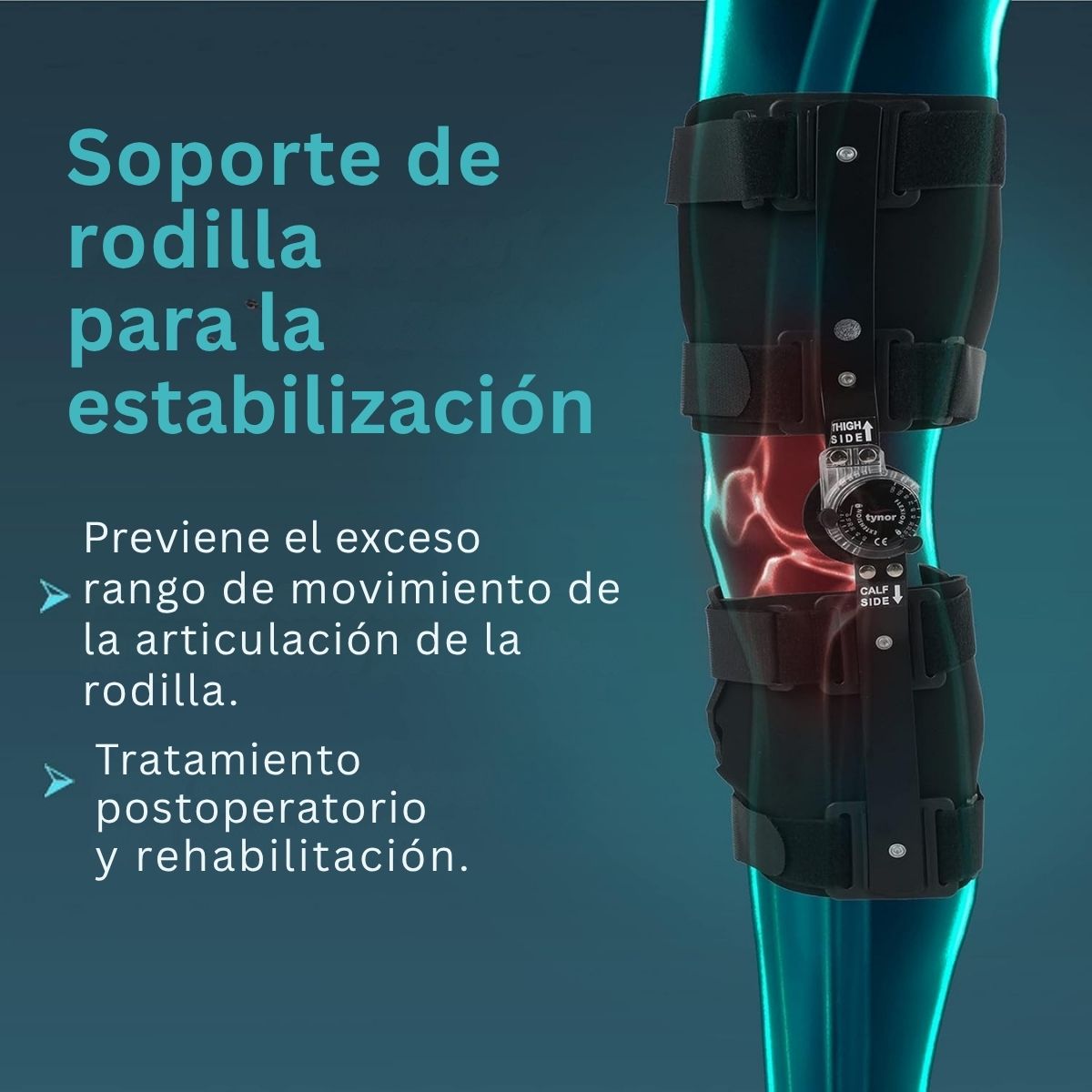 Rodillera Mecanica Tynor Graduable Post Operatoria Universal