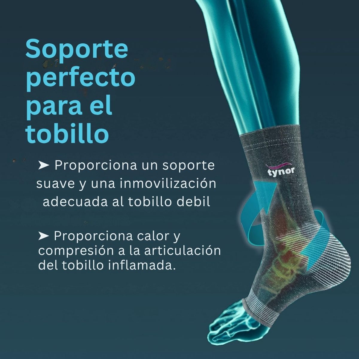 Tobillera Comfeel Tynor Elástico Par Compresión Ortopédica
