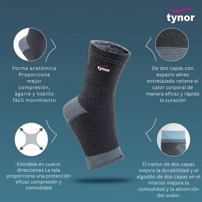 Tobillera Comfeel Tynor Elástico Par Compresión Ortopédica