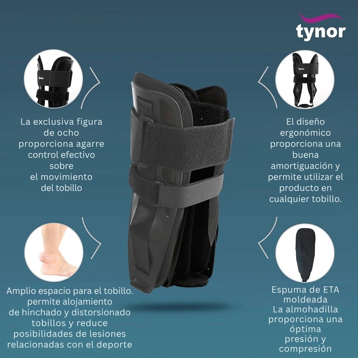 Estabilizador P/tobillo Tynor Ferula Soporte Estribo