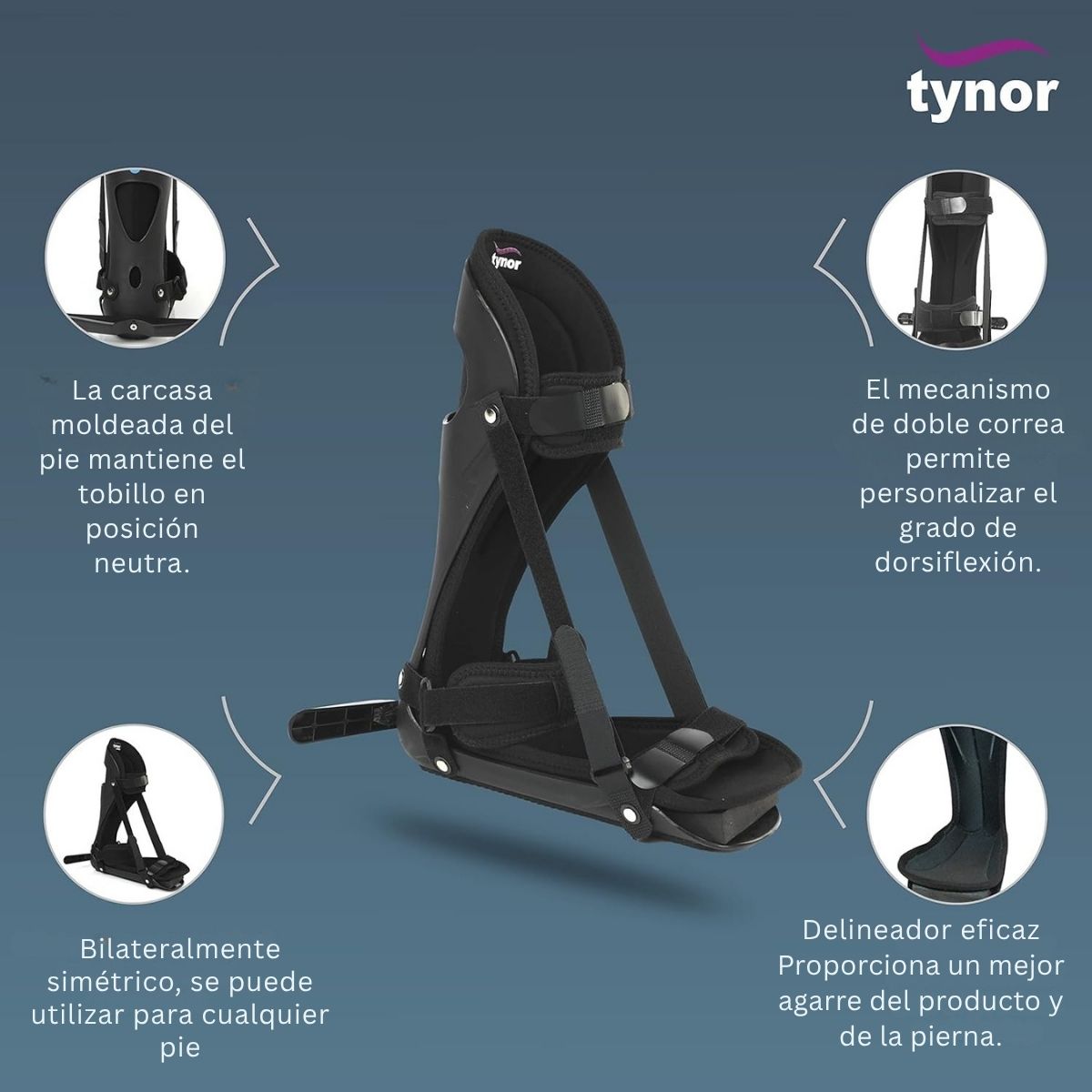 Férula Tobillo Tynor Desrotación Nocturna Ortopedia Cómodo