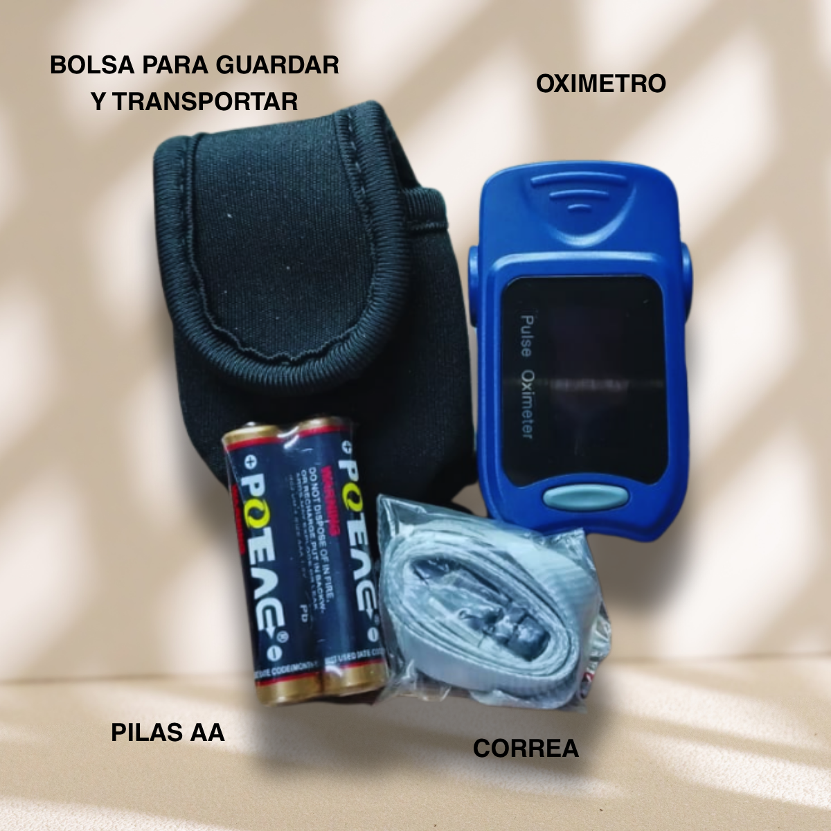 Oxímetro con pulsor para dedo y pantalla