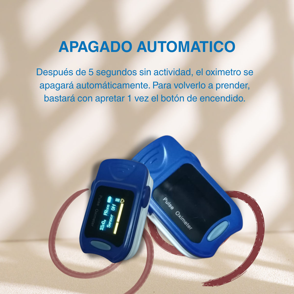 Oxímetro con pulsor para dedo y pantalla