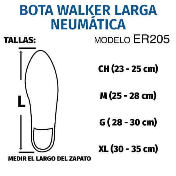 Bota walker larga online neumatica