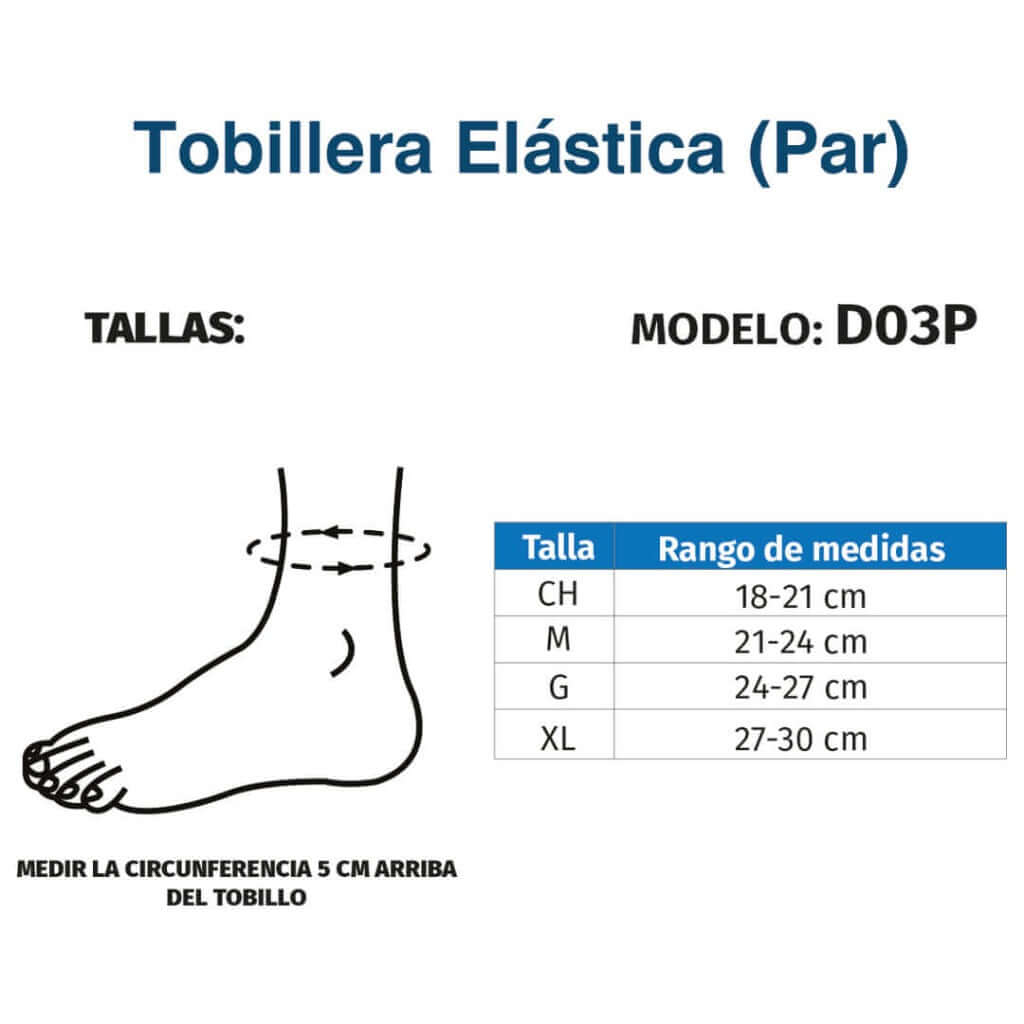 Tobillera Elástica de Compresión Pie Abierto - Producto ortopédico