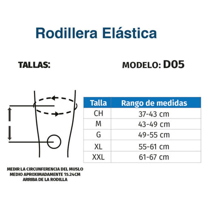 Rodillera ortopédica con anillo rotuliano - Producto ortopédico