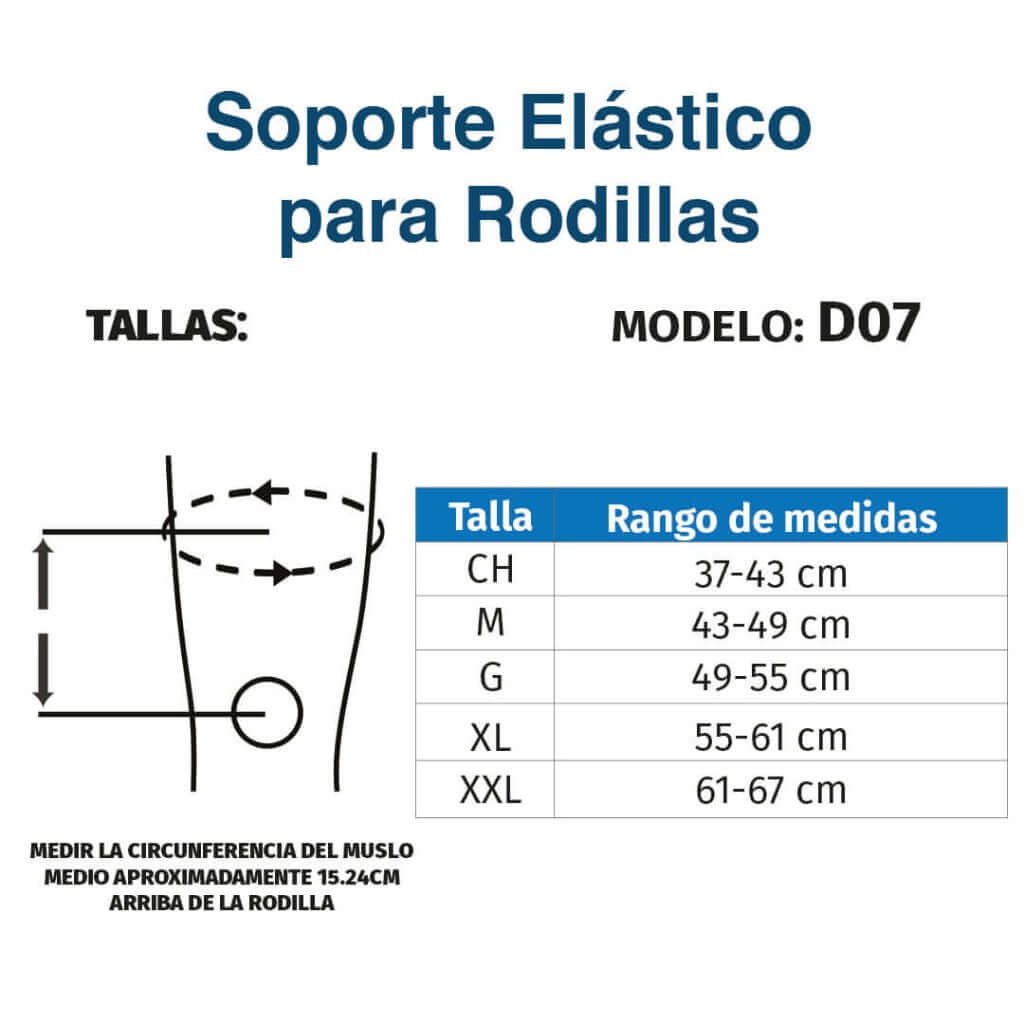 Rodillera elástica cerrada con soporte rotuliano - Producto ortopédico