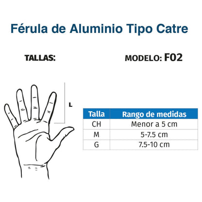 Férula para Dedo Tipo Catre - Producto ortopédico