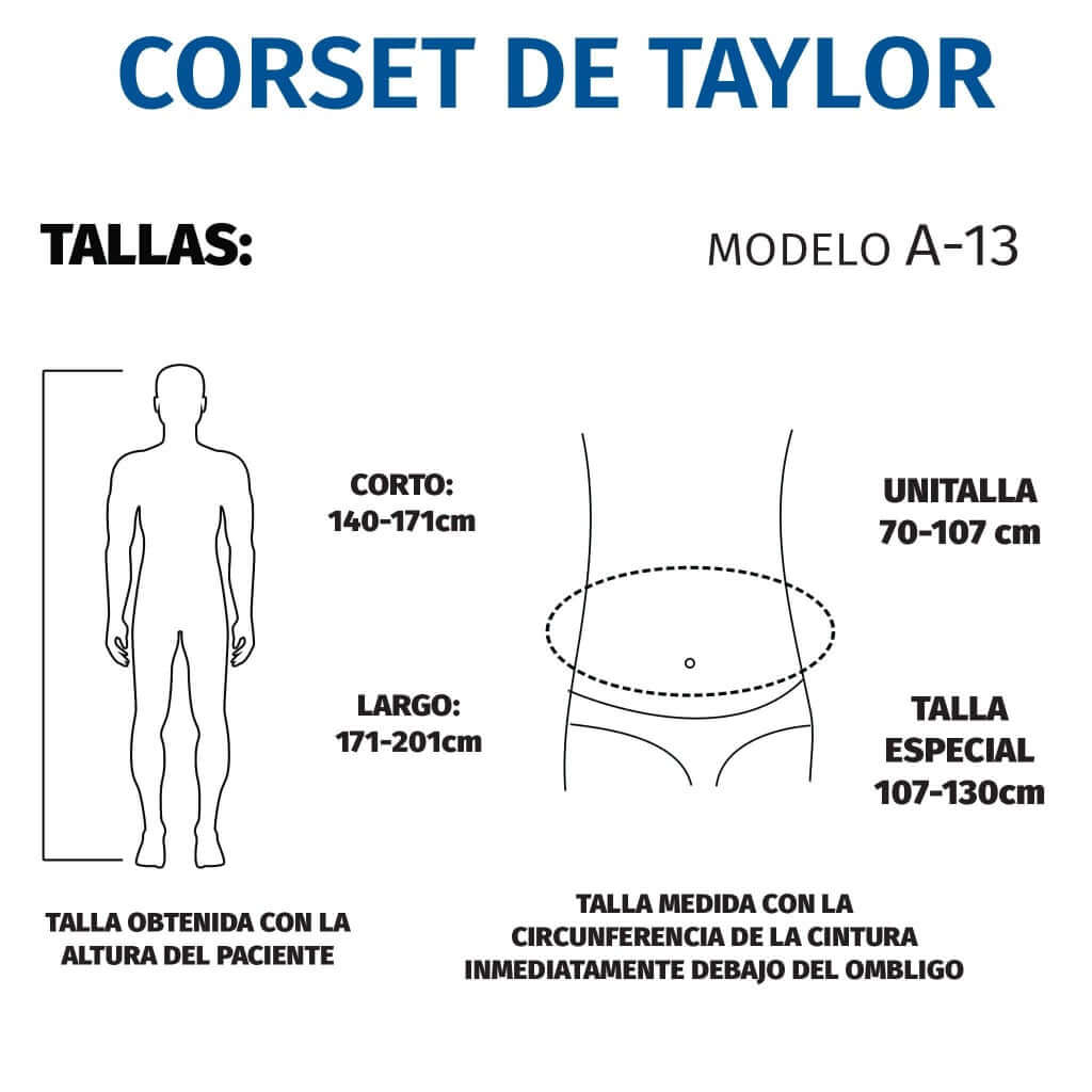 Corset de Tylor con varillas moldeables - Producto ortopédico